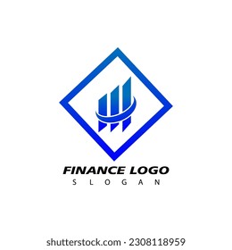 Logo financiero, plantilla de vector de inspiración de diseño para empresas
