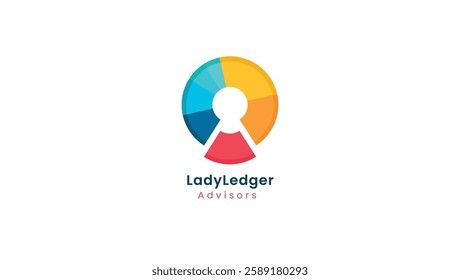 Financial logo design, Lady Advisor, Vector Template