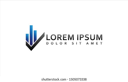 Financial Logo Design Template Vector
