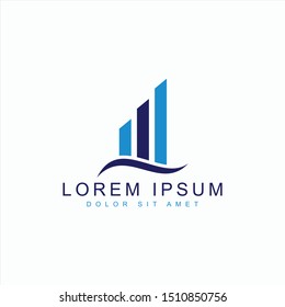 Financial Logo Design Template Vector
