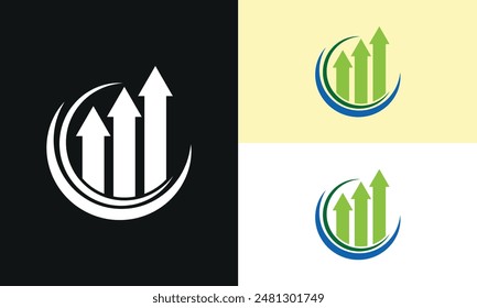 Financial logo design template vector