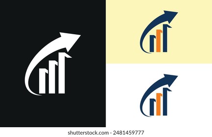 Financial logo design template vector