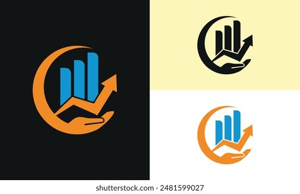 Financial logo design template vector