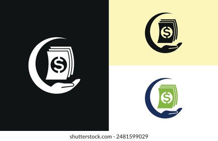 Financial logo design template vector