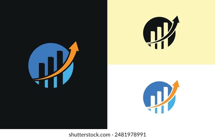 Financial logo design template vector