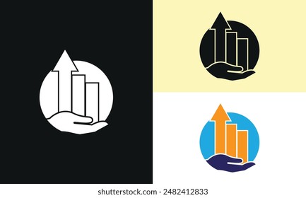 Financial logo design template vector
