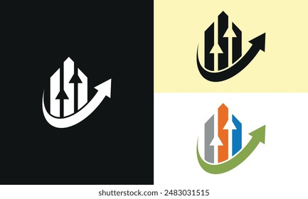 Financial logo design template vector