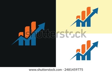 Financial logo design template vector