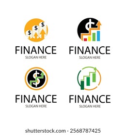 financial logo design vector collection