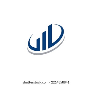 Logo financiero o contable. Plantilla de diseño del logotipo del vector