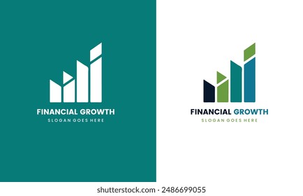 Financial logo or finance growth logo premium vector EPS10.