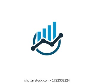 Financial logo graph vector icon 