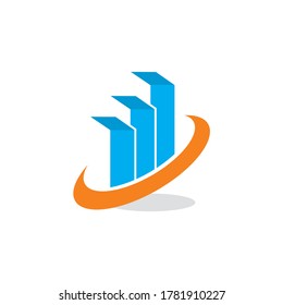 logotipo financiero, logotipo del gráfico de crecimiento