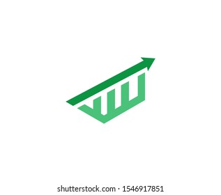 Financial logo icon vector arrow 