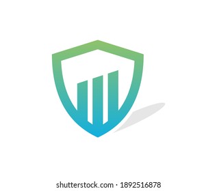 Sicheres Finanzlogo-Schild, Vektorsymbol 