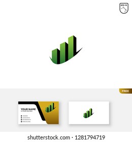 Financial Logo Template, Accounting Logo Template, and Business Card