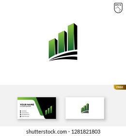 Financial Logo Template, Accounting Logo Template, and Business Card