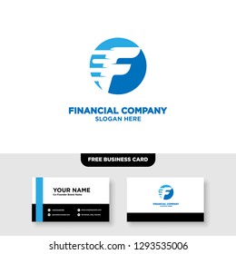 Financial Logo Template, Accounting Logo Template, and Business Card