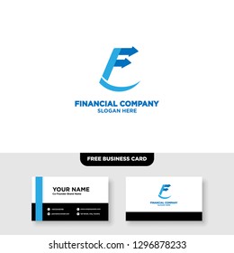 Financial Logo Template, Accounting Logo Template, and Business Card