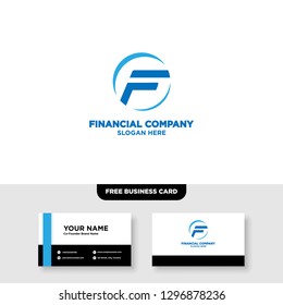 Financial Logo Template, Accounting Logo Template, and Business Card