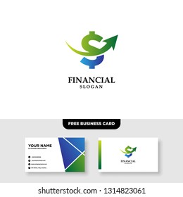 Financial Logo Template, Accounting Logo Template, Free Business Card