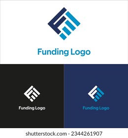 financial logo template vector F letter 