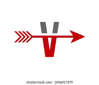 Financial logo with V letter upward arrow concept. Initial V letter financial marketing, business and management logo
