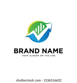 Financial logo vector colorful art
