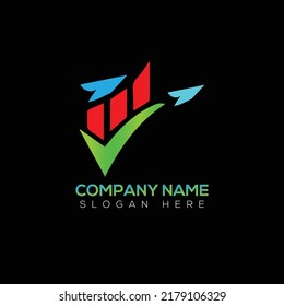 Diseño de ilustración vectorial de logotipo financiero 