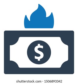 Financial loss icon. vector graphics.