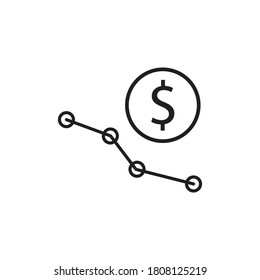 financial loss vector logo design template