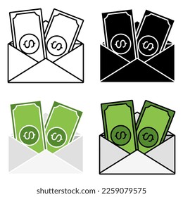 Financial Mail in flat style isolated