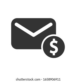 Financial Mail icon, vector graphics