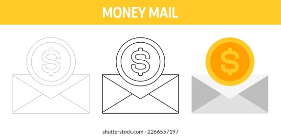 Hoja de cálculo de seguimiento y coloreado de correo financiero para niños