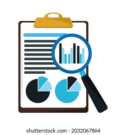 icono de análisis de gestión financiera aislado
