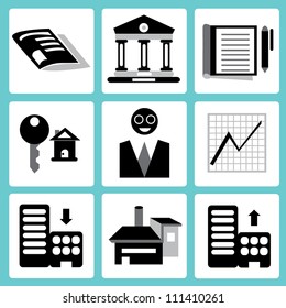 financial management and banking icon set