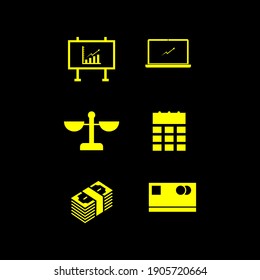 financial management and banking icon set