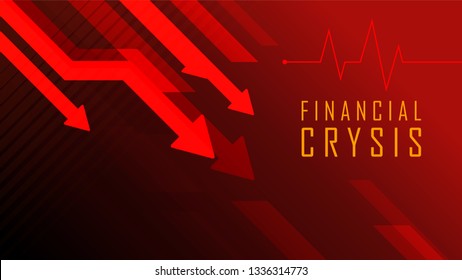 Financial Management graphic concept in down trend suitable for financial investment or Economic webpage, banner, presentation, Vector illustration