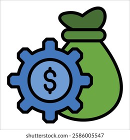 Financial Management Icon Element For Design