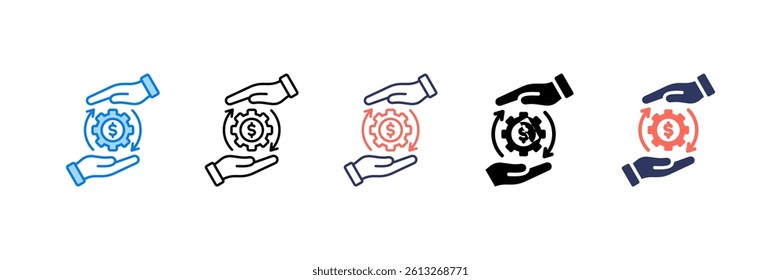Financial Management Icon Element for Design