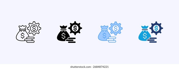 Financial Management Icon Set Multiple Style Collection