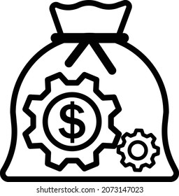 Financial management icon vector. Financial growth.