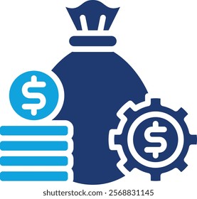 Financial Management Icon Vector Illustration