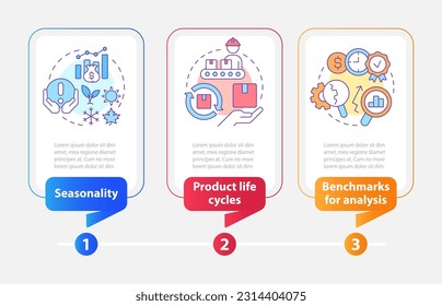 Financial management issues rectangle infographic template. Data visualization with 3 steps. Editable timeline info chart. Workflow layout with line icons. Myriad Pro-Bold, Regular fonts used