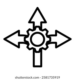 Financial Management Outline Icon Element For Design