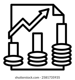 Financial Management Outline Icon Element For Design