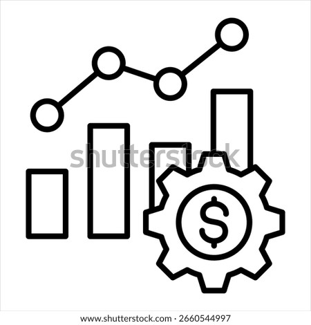 Financial Management Outline Icon Vector Illustration