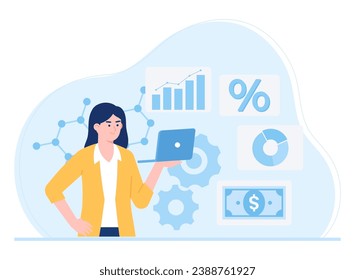 Finanzmanagementsysteme und Quellen von Finanzinformationen - Trendkonzept flach
