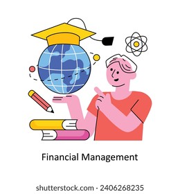 Financial Management vector Filled outline Design illustration. Symbol on White background EPS 10 File 