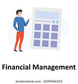 Ilustración vectorial de gestión financiera que puede editar o modificar fácilmente
